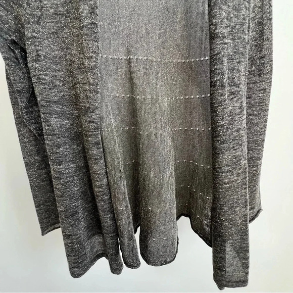 Eileen Fisher Open Front Knit Metallic Sparkle Gold Cardigan & Tank Set linen - Picture 7 of 16